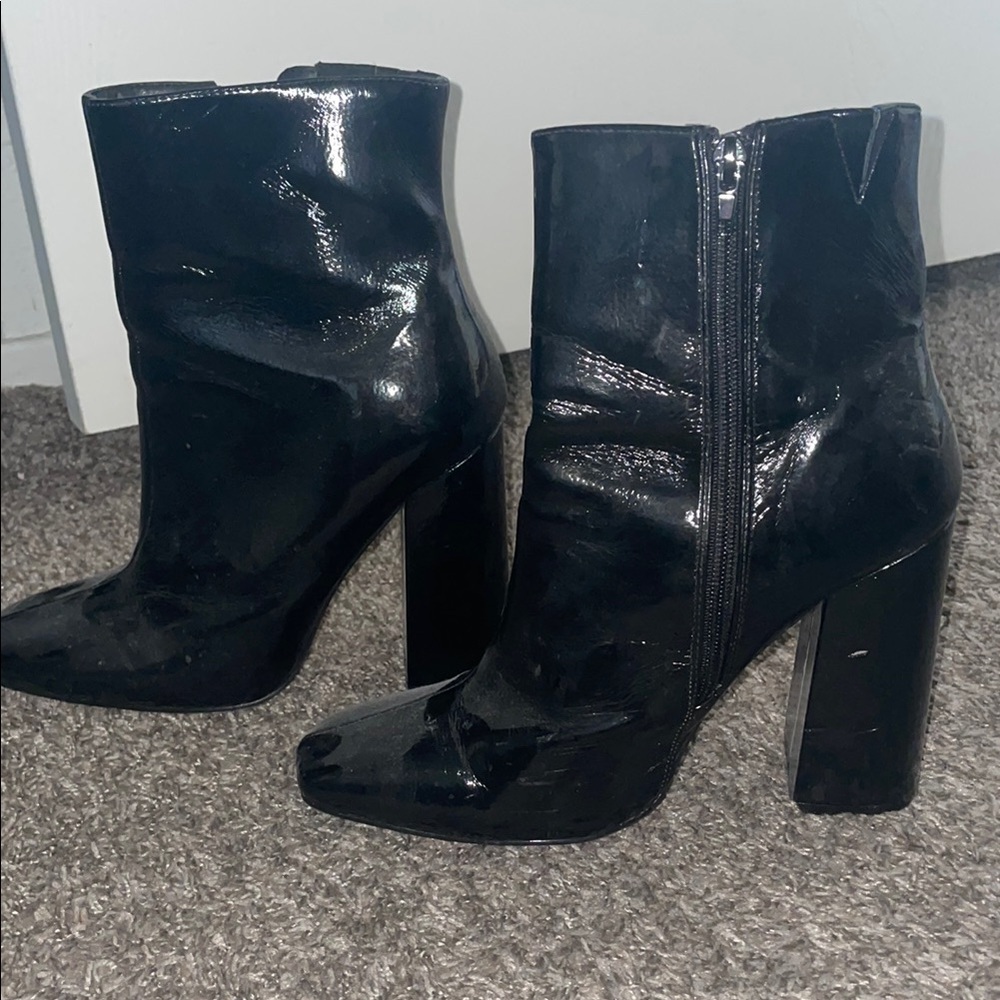Forever 21 Black Heels with Glossy Finish